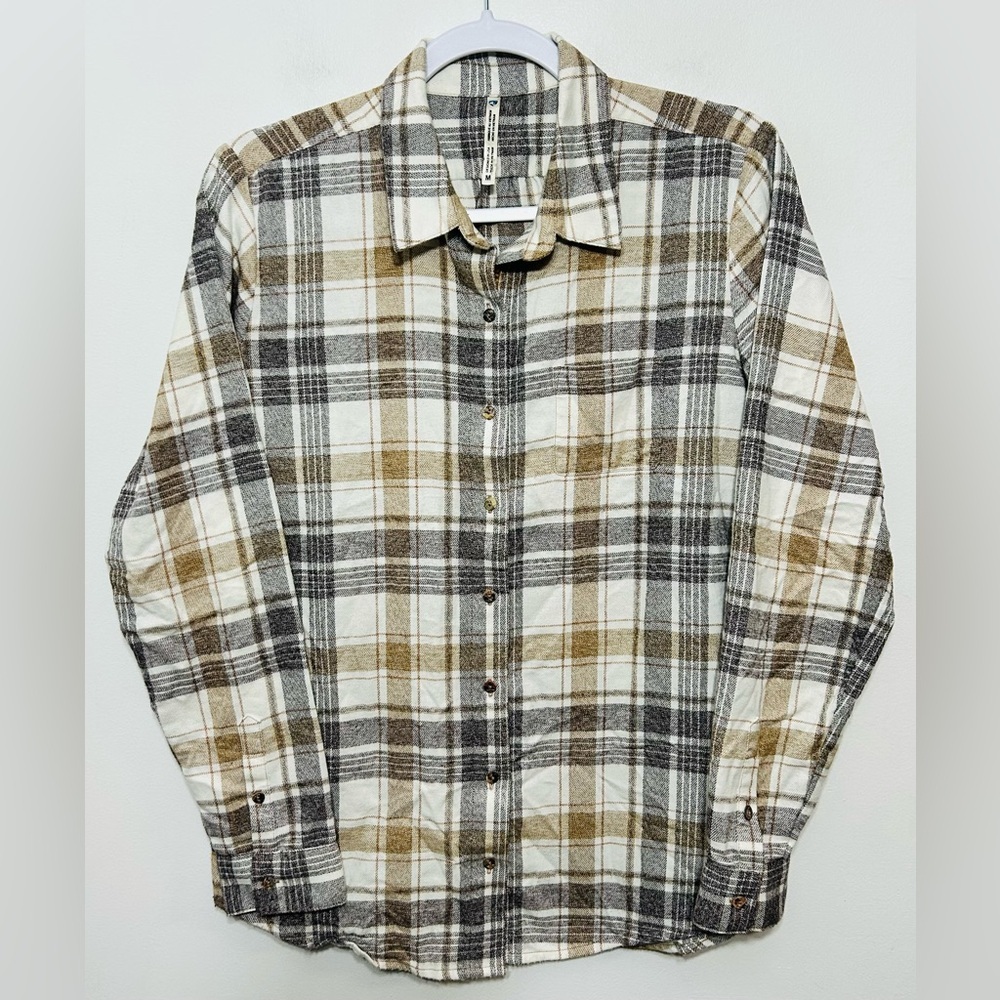 Kuhl Kamila Plaid Flannel Button Up Shirt Womens Size Medium